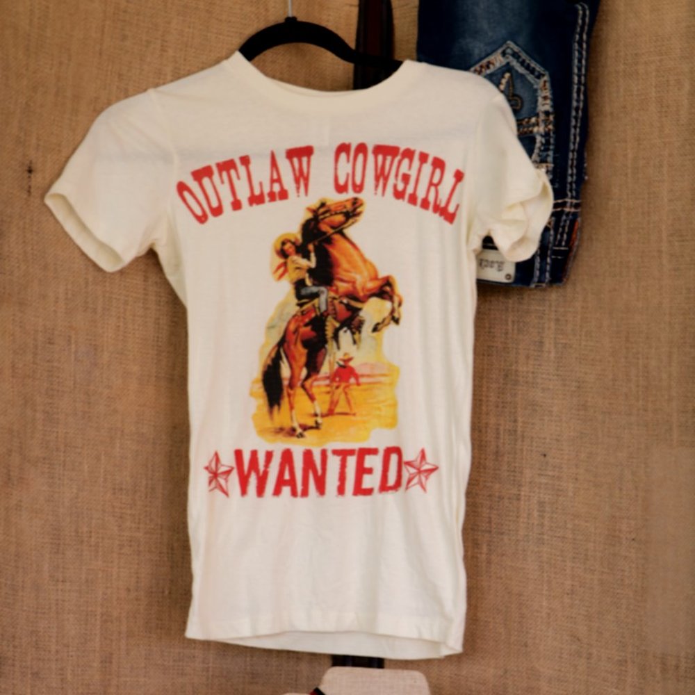 Outlaw Cowgirl Wanted T-Shirt